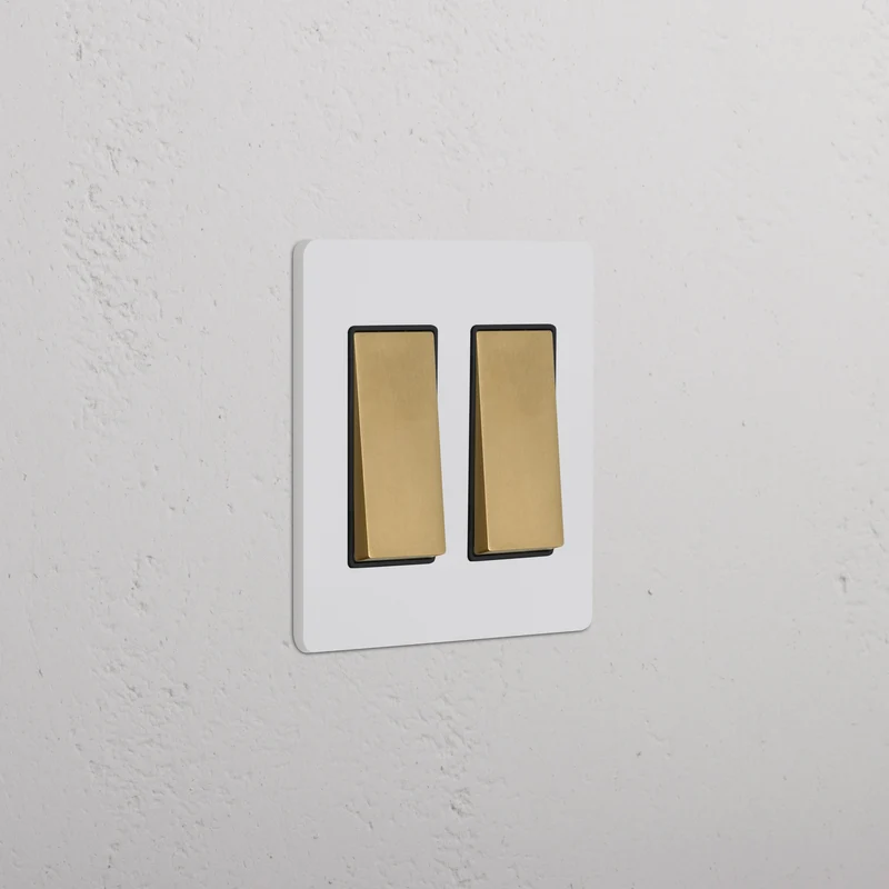 Grove 2G Rocker Switch – Paintable Antique Brass | Black