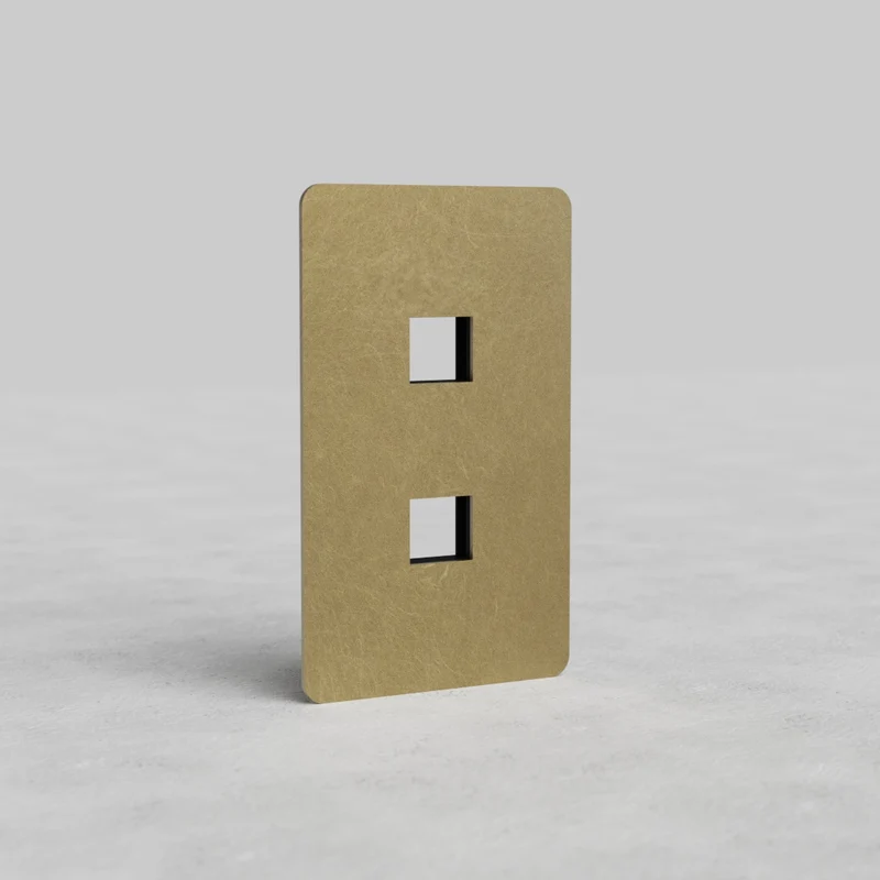 Kew 1G 2x Keystone Plate - Antique Brass