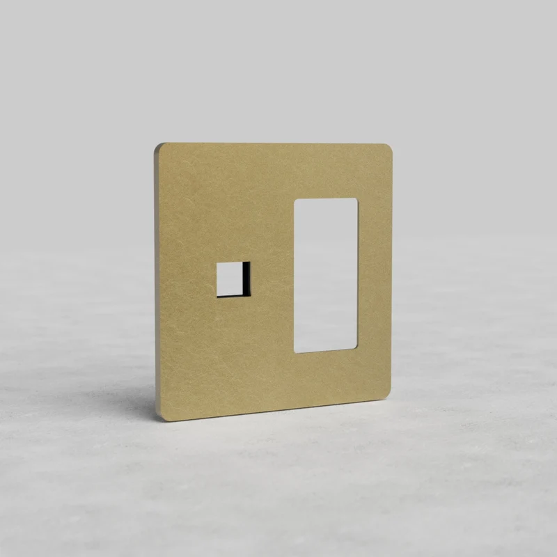 Grove 2G Outlet & Keystone Plate - Antique Brass