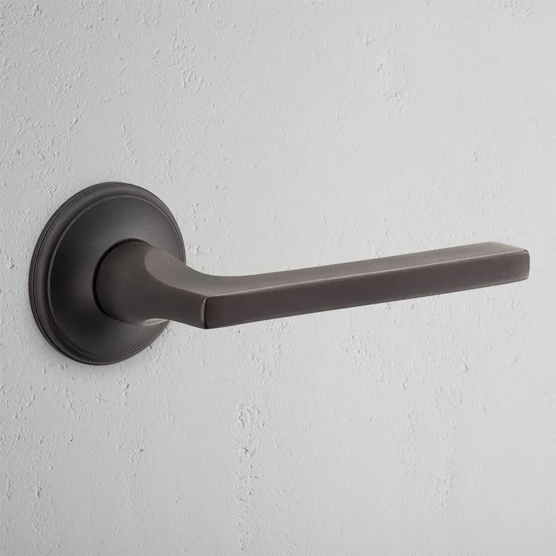 Clayton Unsprung Passage Door Handle Set - Bronze