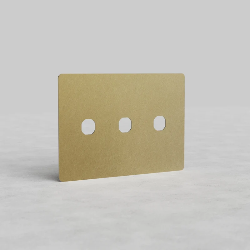 Kew 3G Switch Plate - Antique Brass