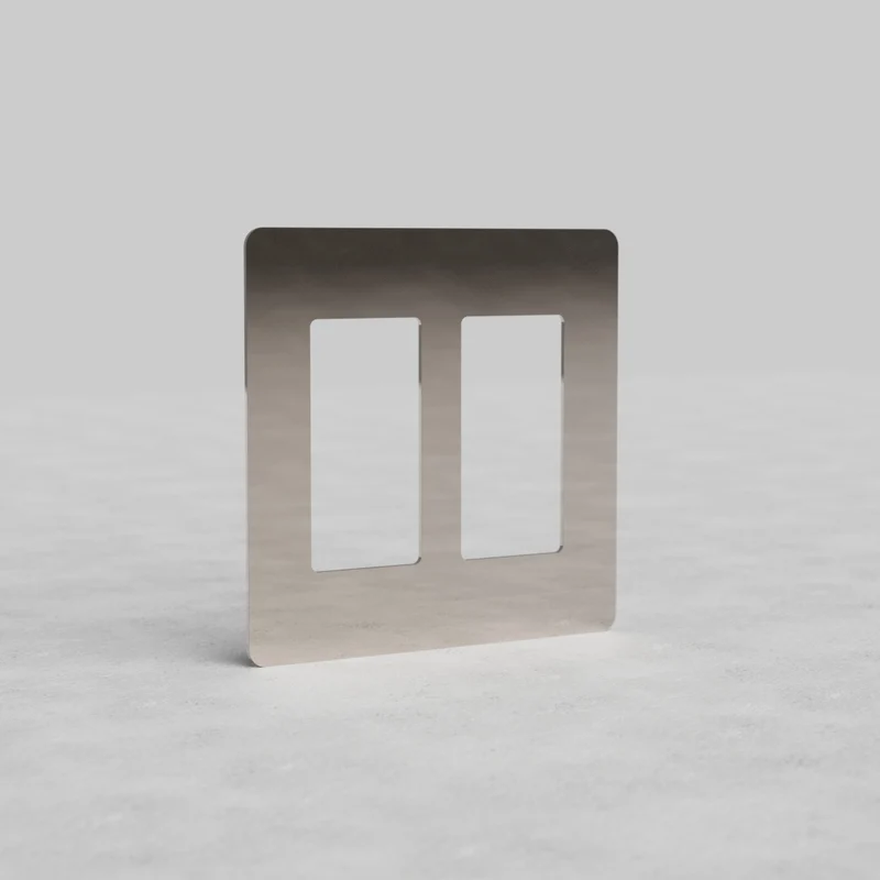 Kew 2G Outlet Plate - Polished Nickel