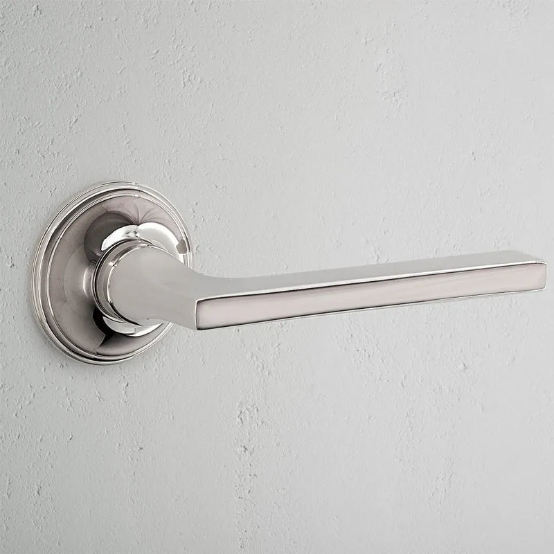 Clayton Unsprung Passage Door Handle Set - Polished Nickel