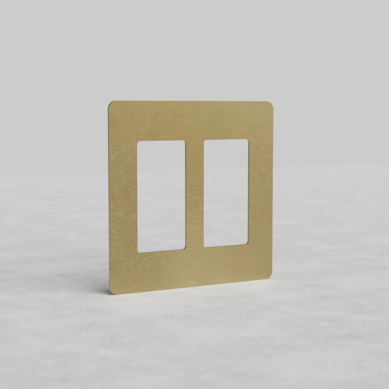 Kew 2G Outlet Plate - Antique Brass