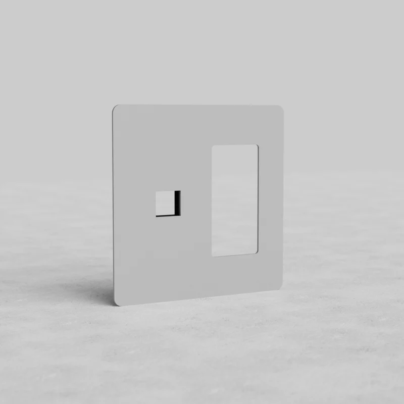 Kew 2G Outlet & Keystone Plate - Paintable