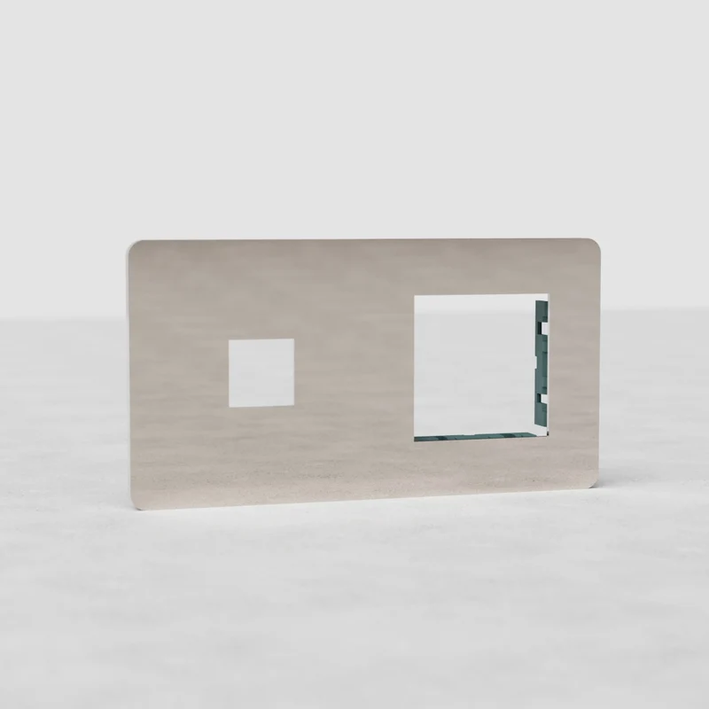 Grove Double 45mm & Keystone Module Plate - Polished Nickel