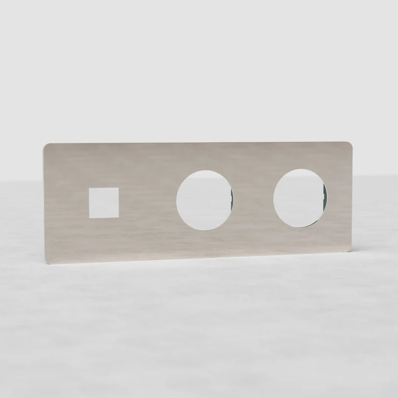Grove Triple Keystone & 2x Socket Plate - Polished Nickel