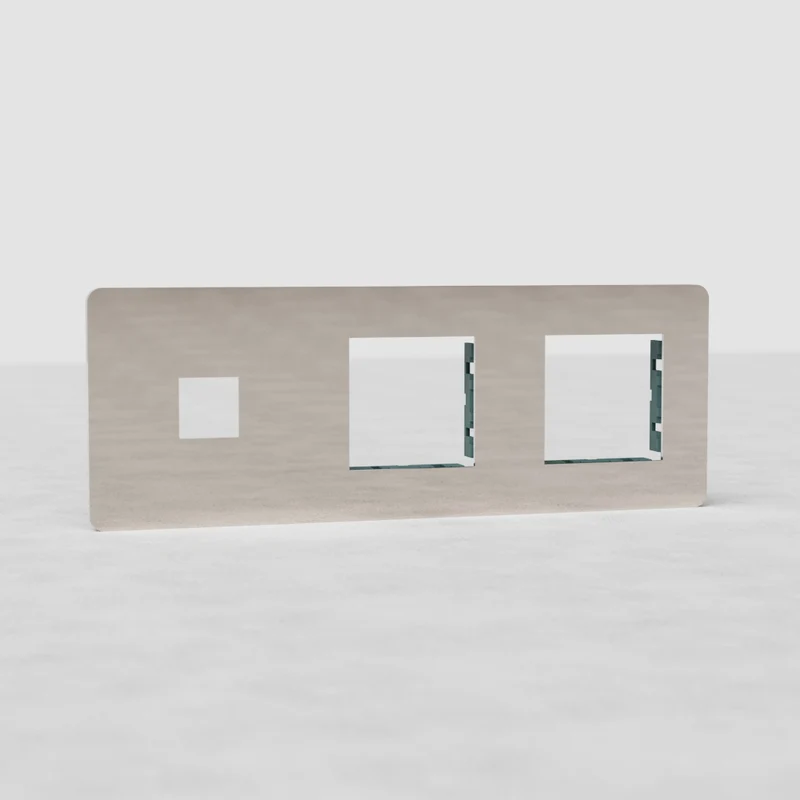 Grove Triple 2x 45mm & Keystone Module Plate - Polished Nickel