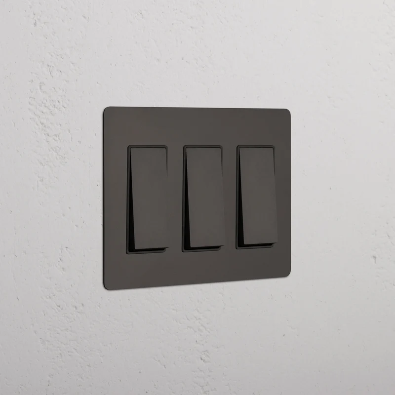 Kew 3G Rocker Switch - Bronze Black