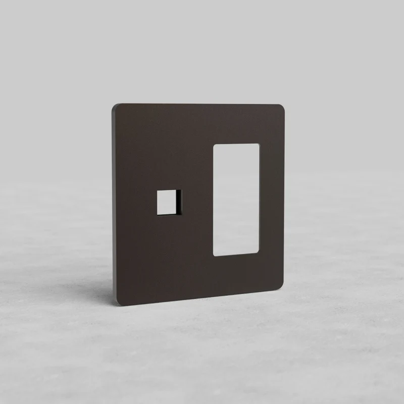 Grove 2G Outlet & Keystone Plate - Bronze
