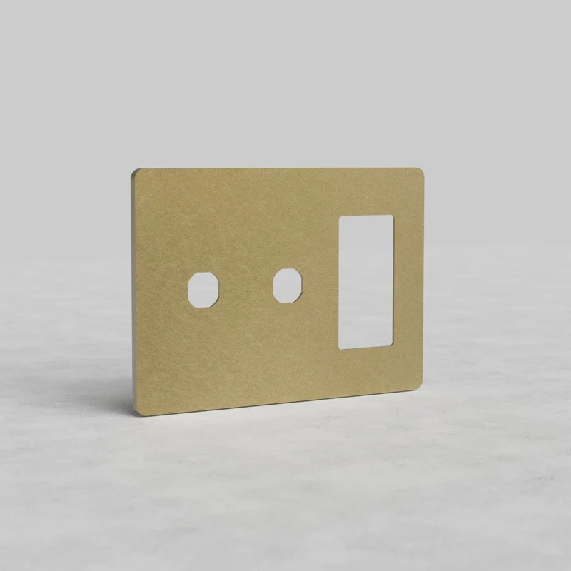 Grove 3G 2x Switch & Outlet Plate - Antique Brass