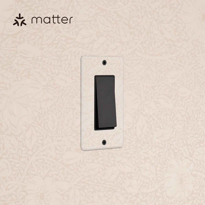 Kew 1G Smart Retractive Rocker Switch - Clear Bronze Black
