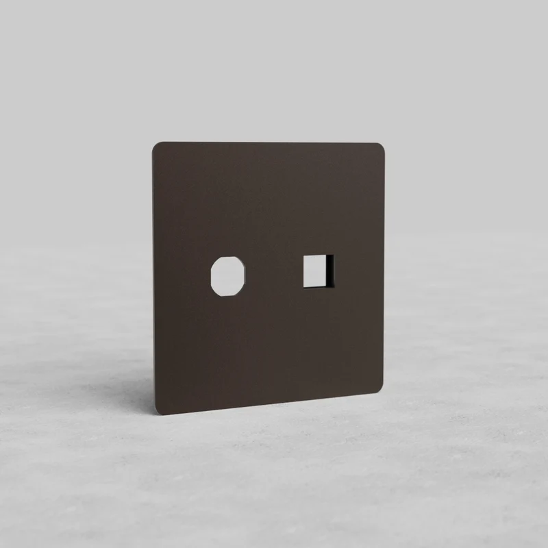 Kew 2G Switch & Keystone Plate - Bronze