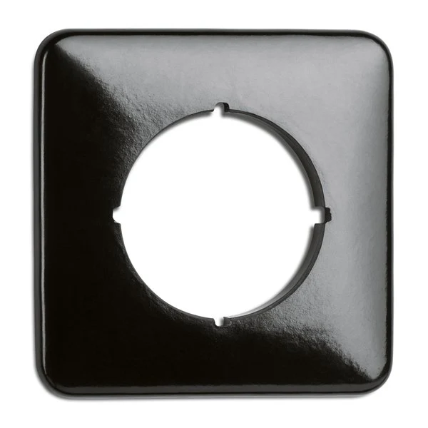 Täckkåpa kvadrat svart bakelit