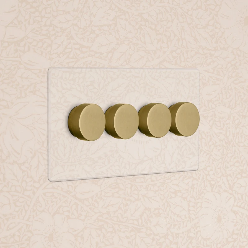 Kew 4G Dimmer Switch - Clear Antique Brass