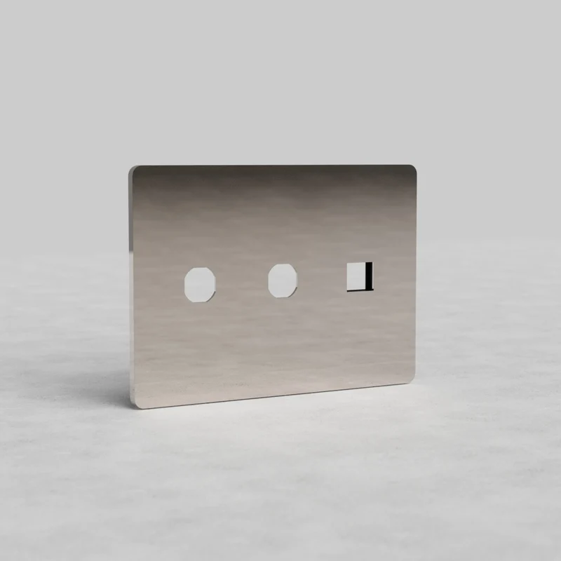 Grove 3G 2x Switch & Keystone Plate - Polished Nickel