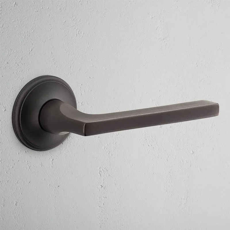 Clayton Passage Door Handle Set - Bronze