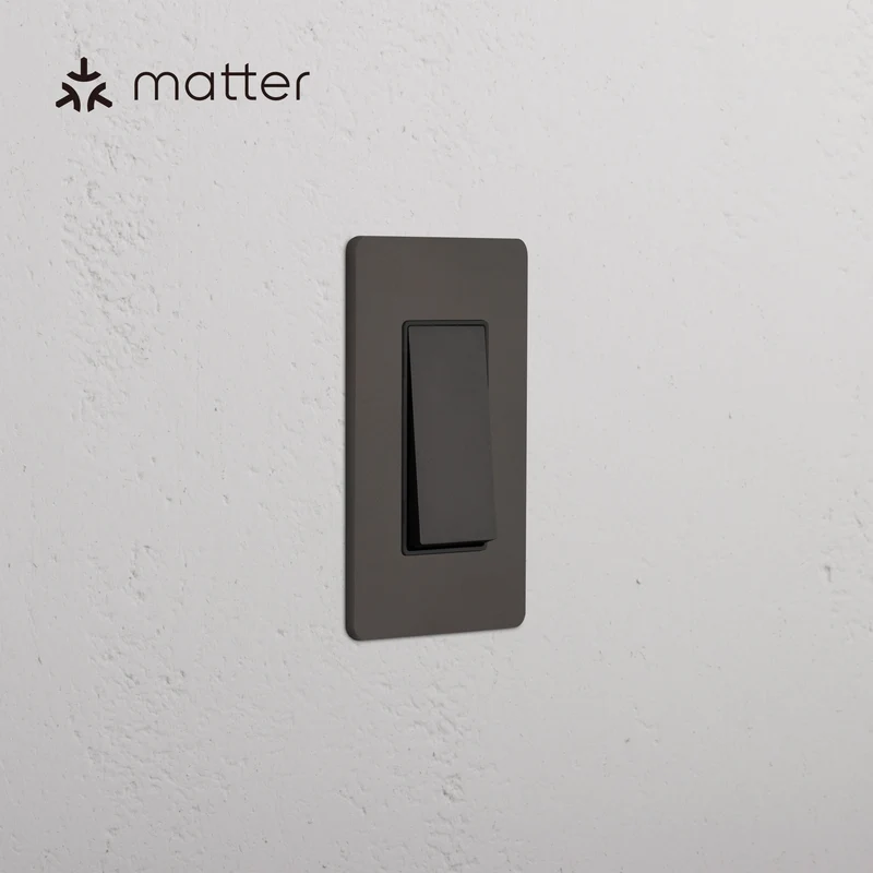Grove 1G Smart Retractive Rocker Switch - Bronze Black
