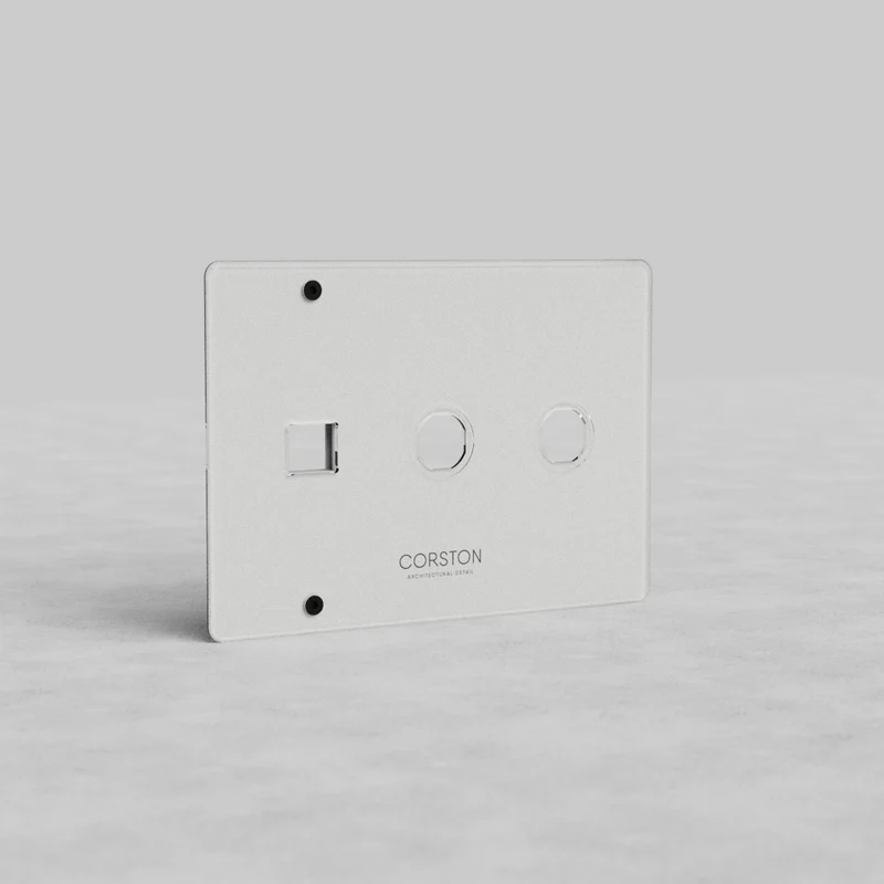 Kew 3G 2x Switch & Keystone Plate - Clear