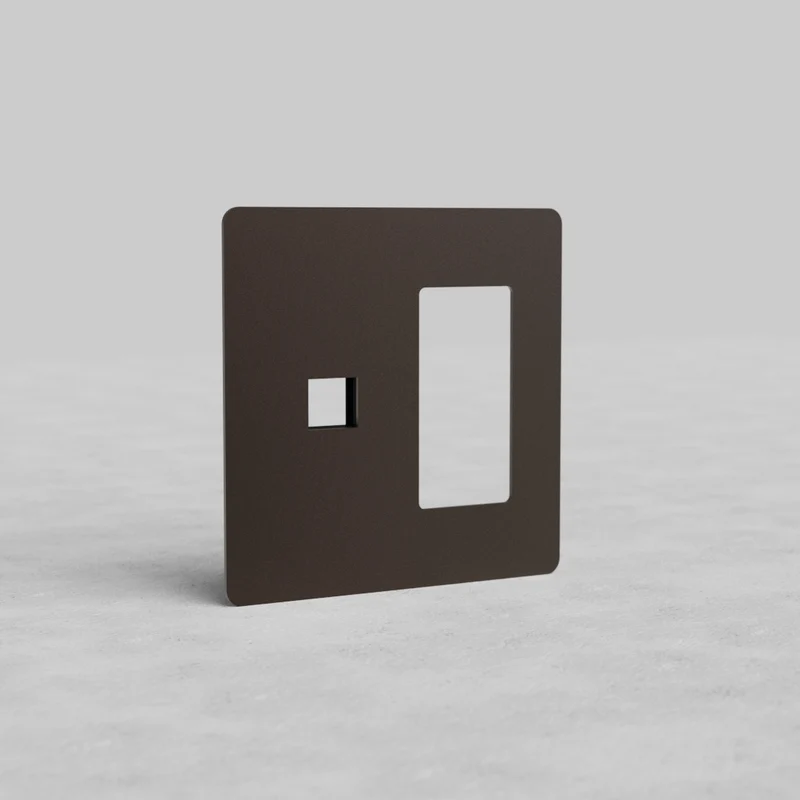 Kew 2G Outlet & Keystone Plate - Bronze