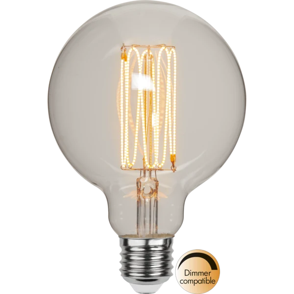LED-lampa E27 G95 DecoLED Grace clear