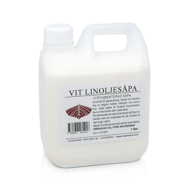 Vitpigmenterad linoljesåpa