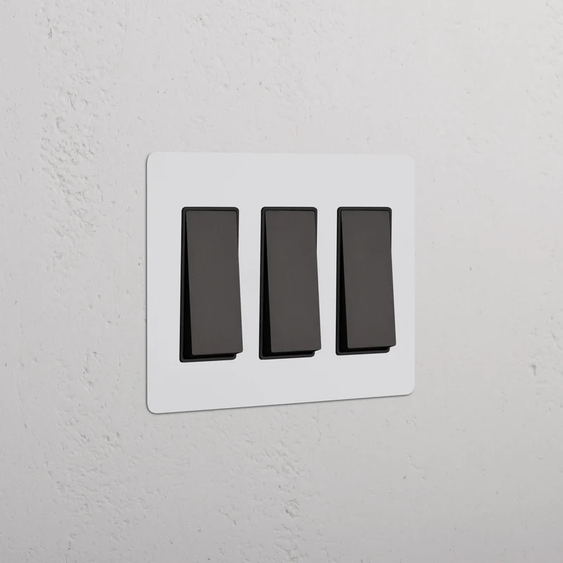 Kew 3G Rocker Switch - Paintable Bronze Black
