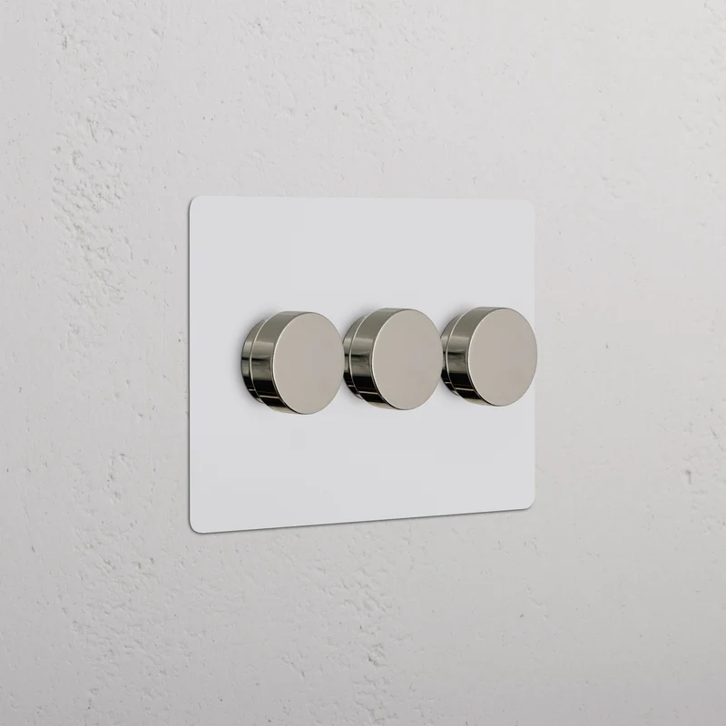 Kew 3G Dimmer Switch - Paintable Polished Nickel