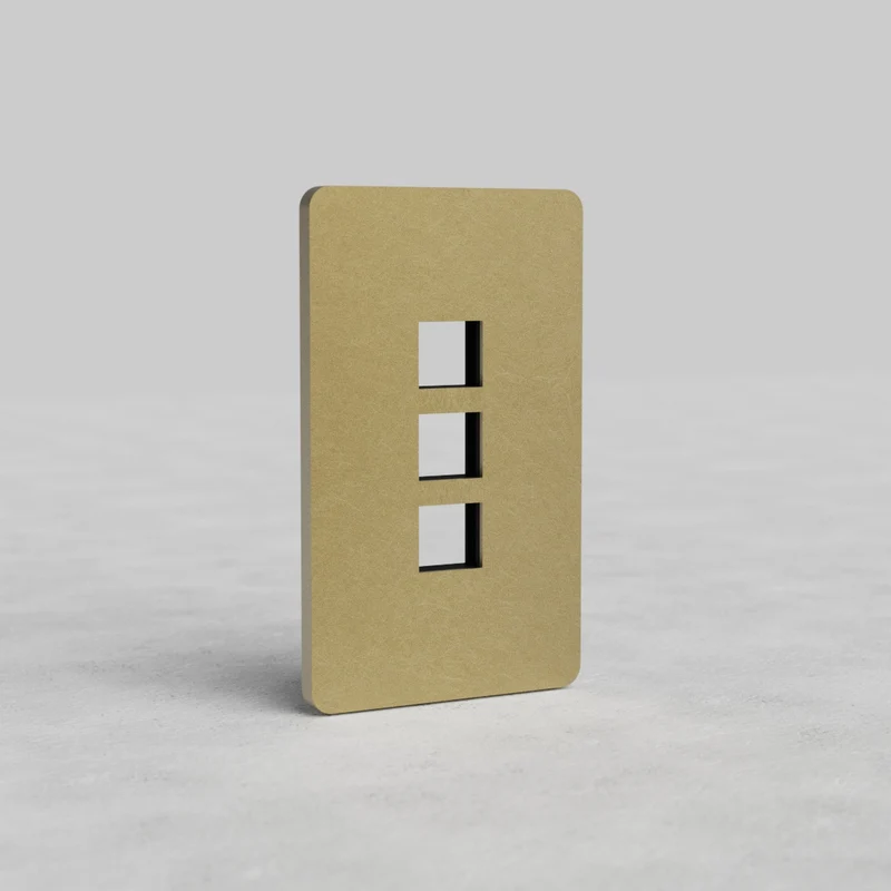 Grove 1G 3x Keystone Plate - Antique Brass