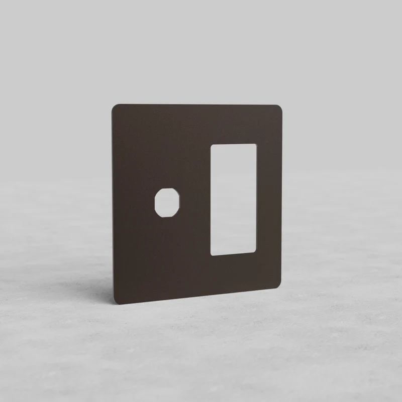 Kew 2G Switch & Outlet Plate - Bronze