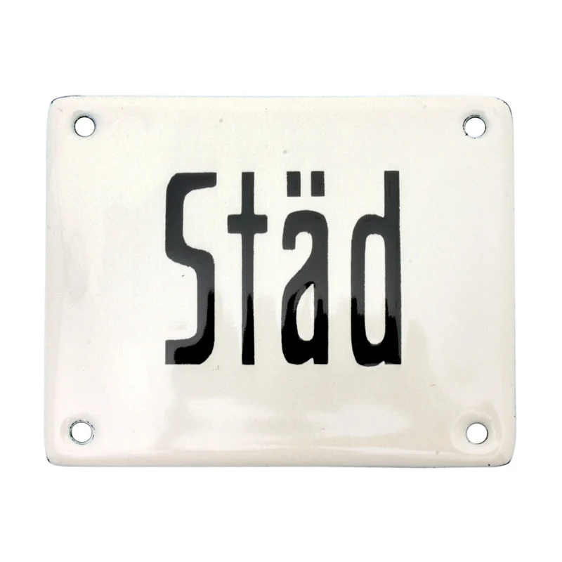 Emaljskylt Städ
