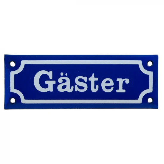Emaljskylt Gäster
