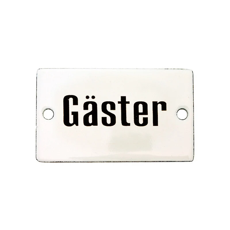 Emaljskylt Gäster