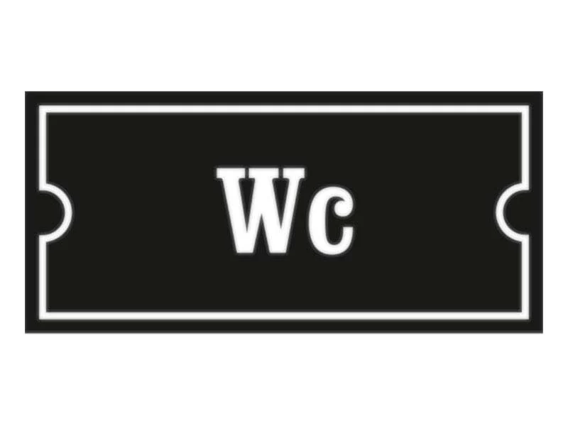 Emaljskylt Wc