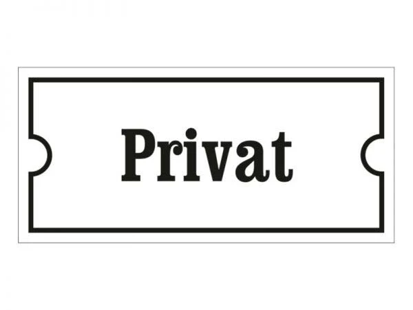 Emaljskylt Privat