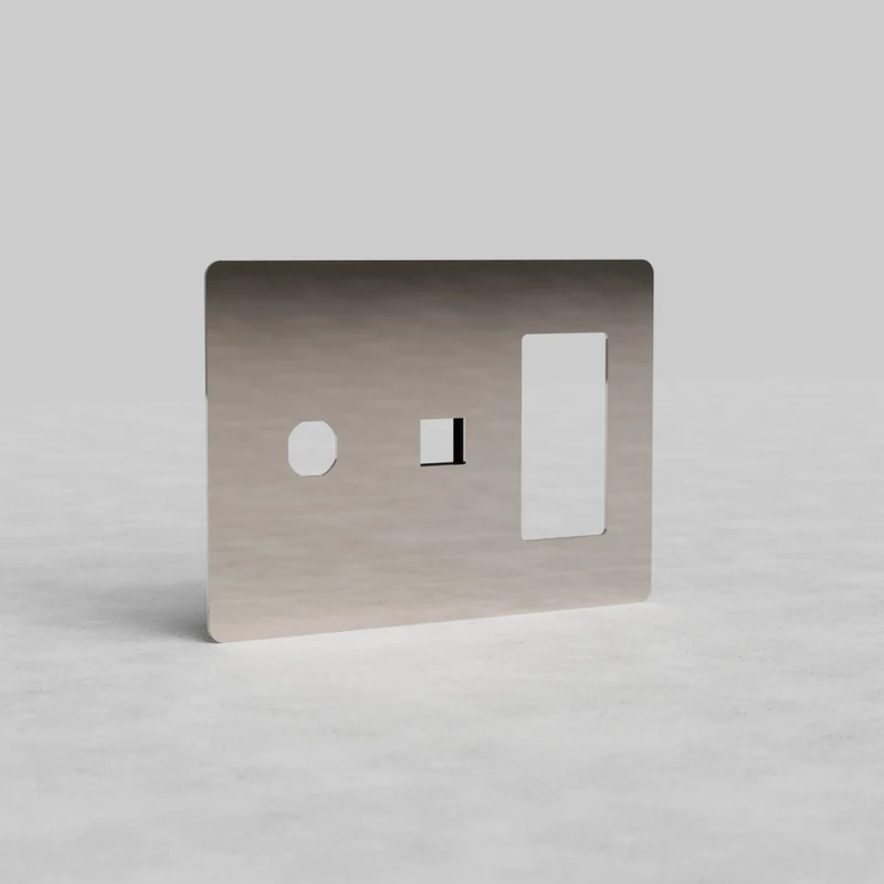 Kew 3G Outlet & Keystone & Switch Plate - Polished Nickel