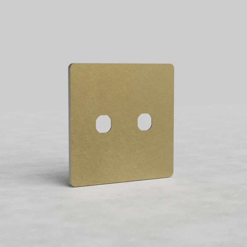 Grove 2G Switch Plate - Antique Brass