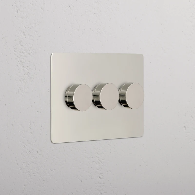 Kew 3G Dimmer Switch - Polished Nickel