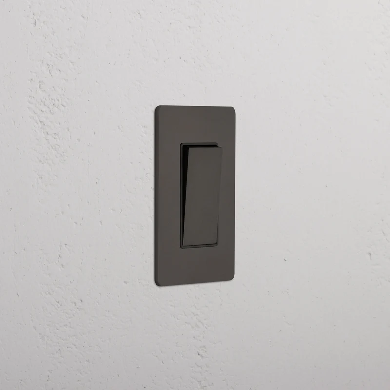 Grove 1G Retractive Rocker Switch - Bronze Black