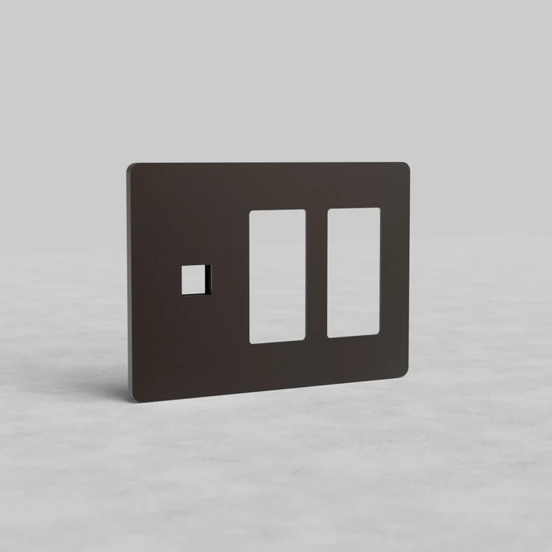 Grove 3G 2x Outlet & Keystone Plate - Bronze