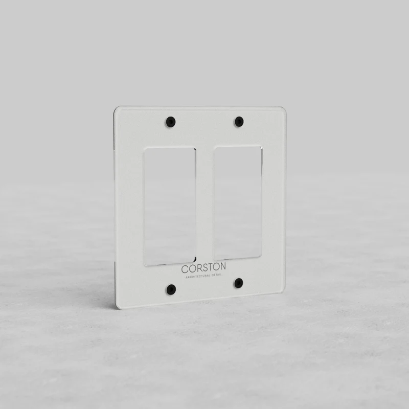Kew 2G Outlet Plate - Clear
