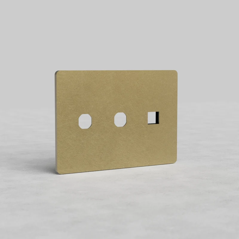 Grove 3G 2x Switch & Keystone Plate - Antique Brass