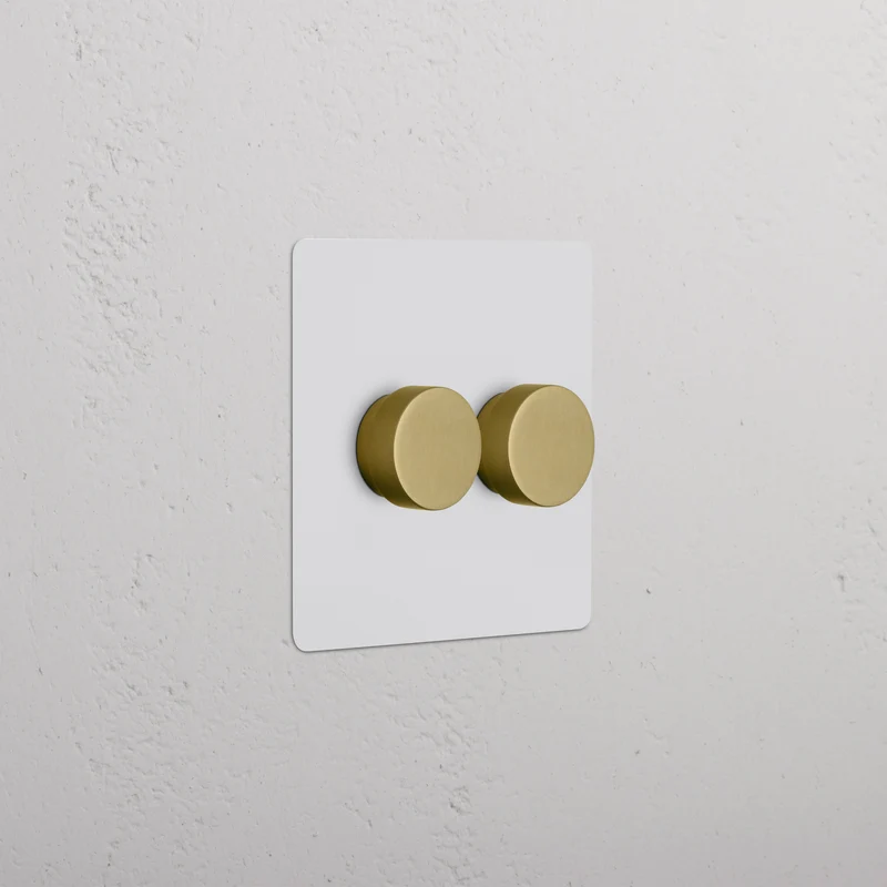 Kew 2G Dimmer Switch - Paintable Antique Brass