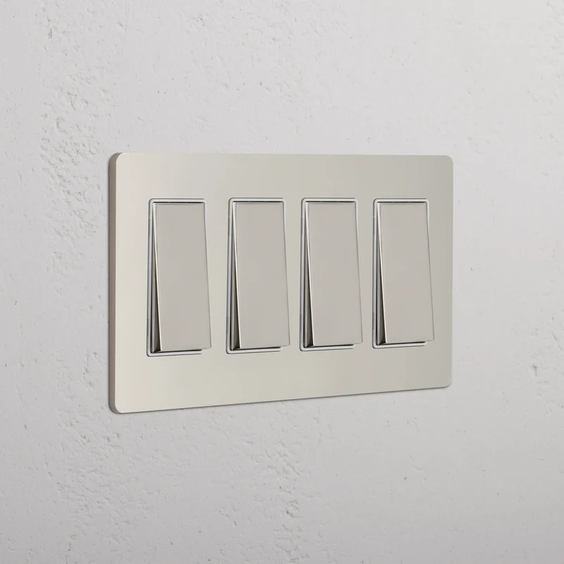 Grove 4G Rocker Switch - Polished Nickel White