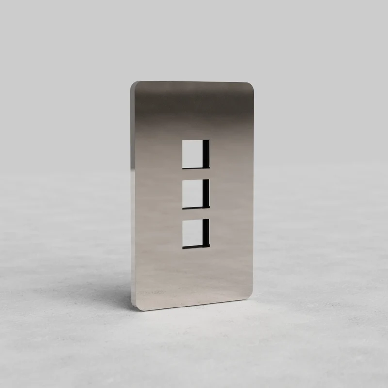 Grove 1G 3x Keystone Plate - Polished Nickel