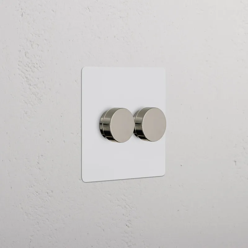 Kew 2G Dimmer Switch - Paintable Polished Nickel