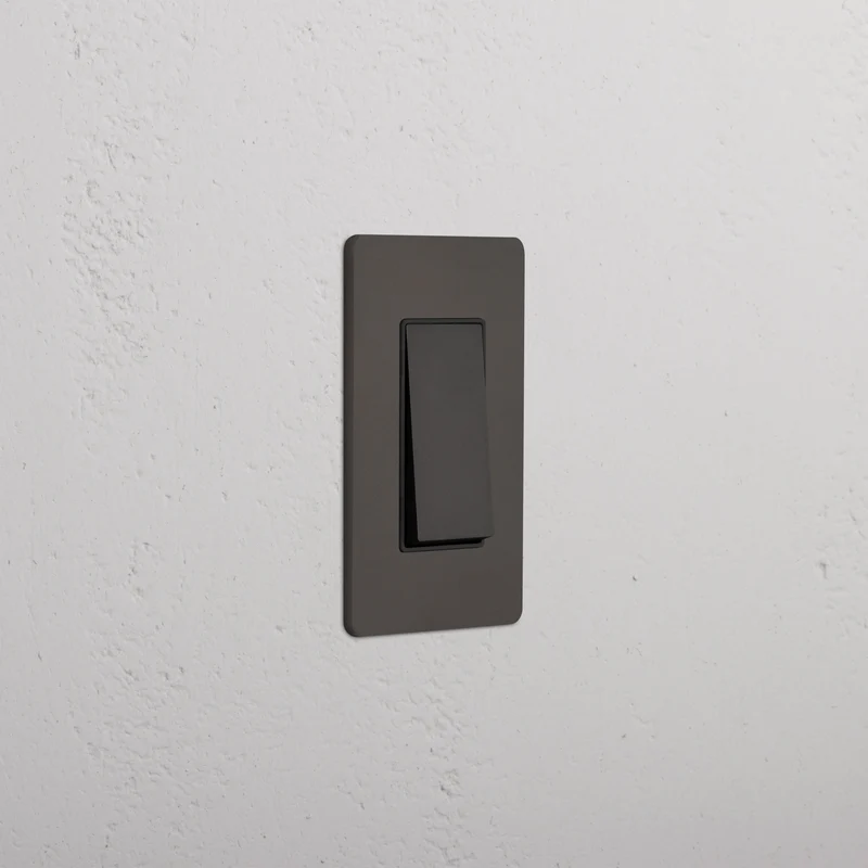 Grove 1G Double Pole Rocker Switch - Bronze Black