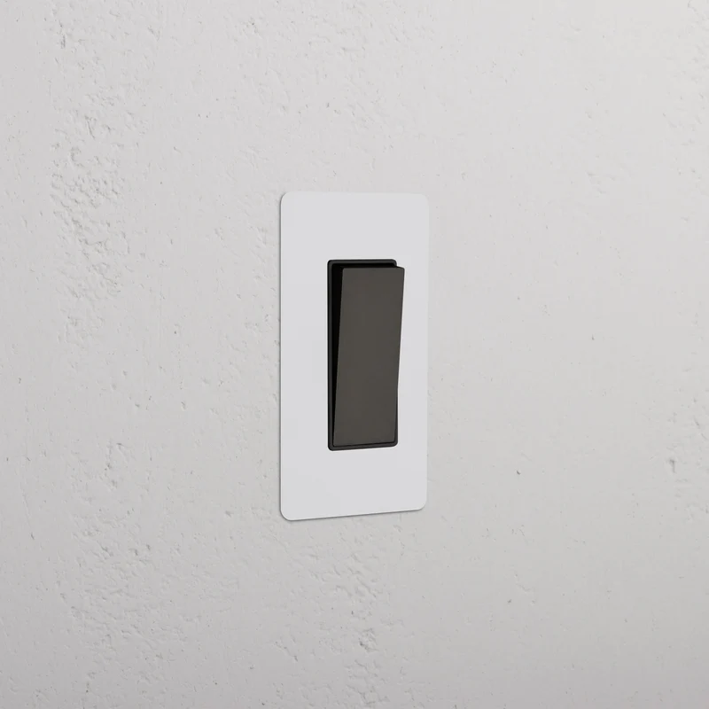 Kew 1G Retractive Rocker Switch - Paintable Bronze Black