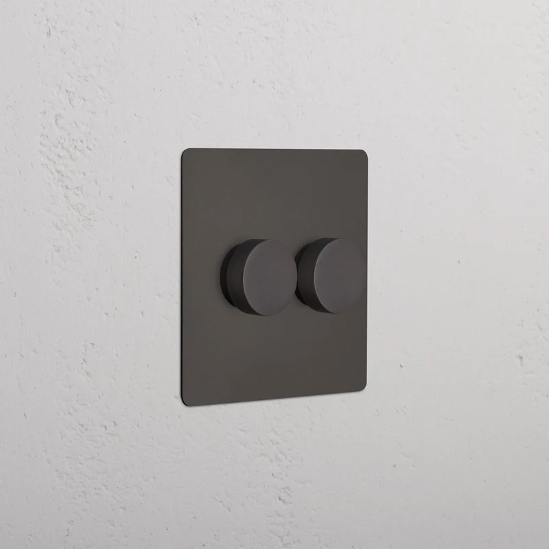 Kew 2G Dimmer Switch - Bronze