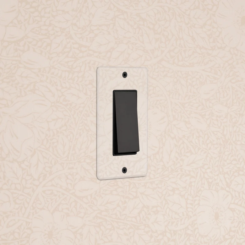 Kew 1G Four Way Rocker Switch - Clear Bronze Black